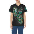 Shamrock Watch — Respiratory St. Patrick's Day All-Over Print Scrub Top