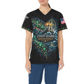 Emerald Resolve — Coast Guard St. Patrick's Day All-Over Print Scrub Top