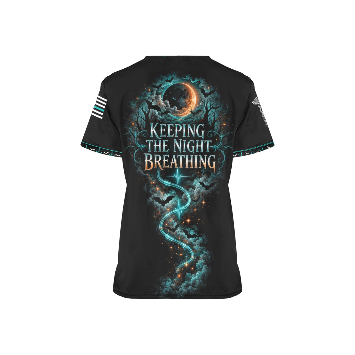 Airway After Dark — Respiratory Halloween All-Over Print Scrub Top