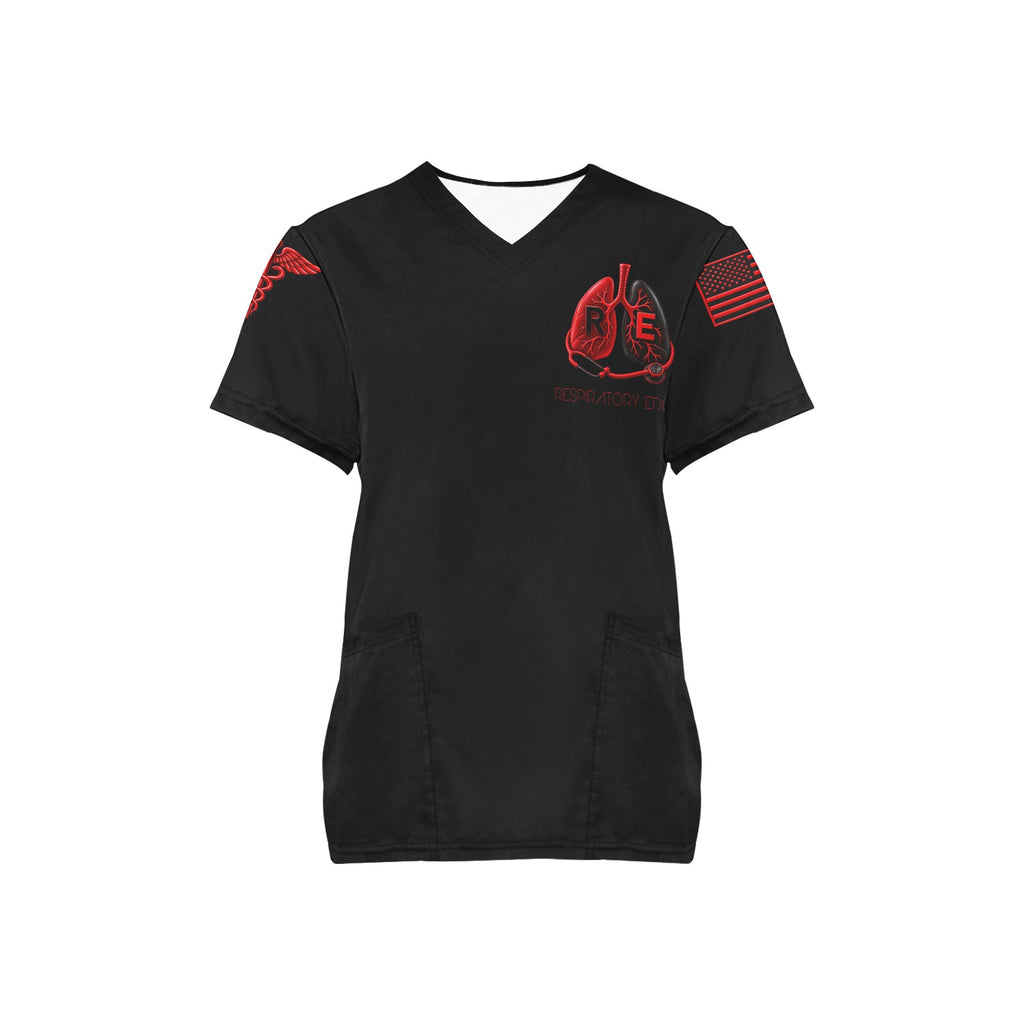 Respiratory Edge Logo — All-Over Print Scrub Top