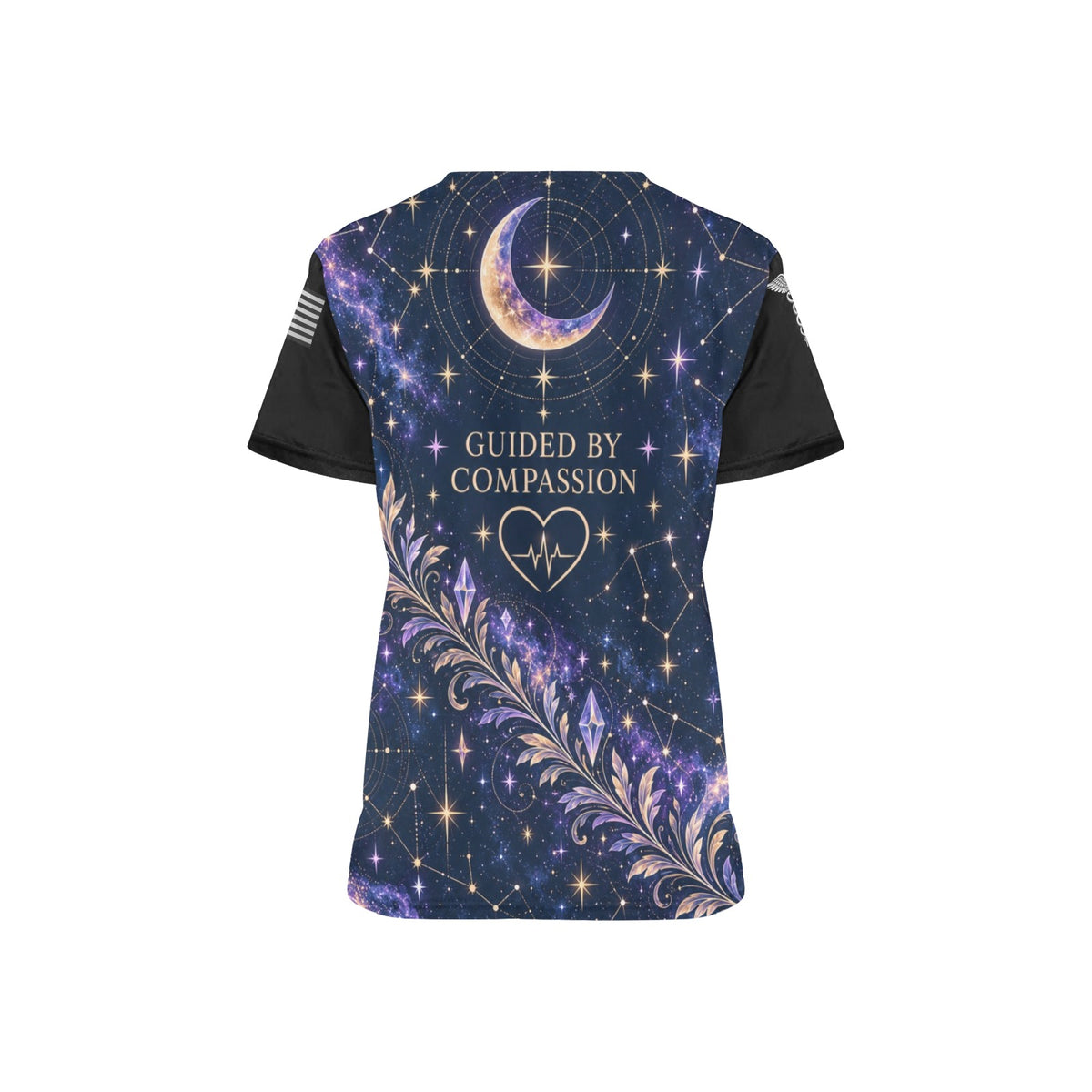 Celestial Care — Nursing All-Over Print Scrub Top