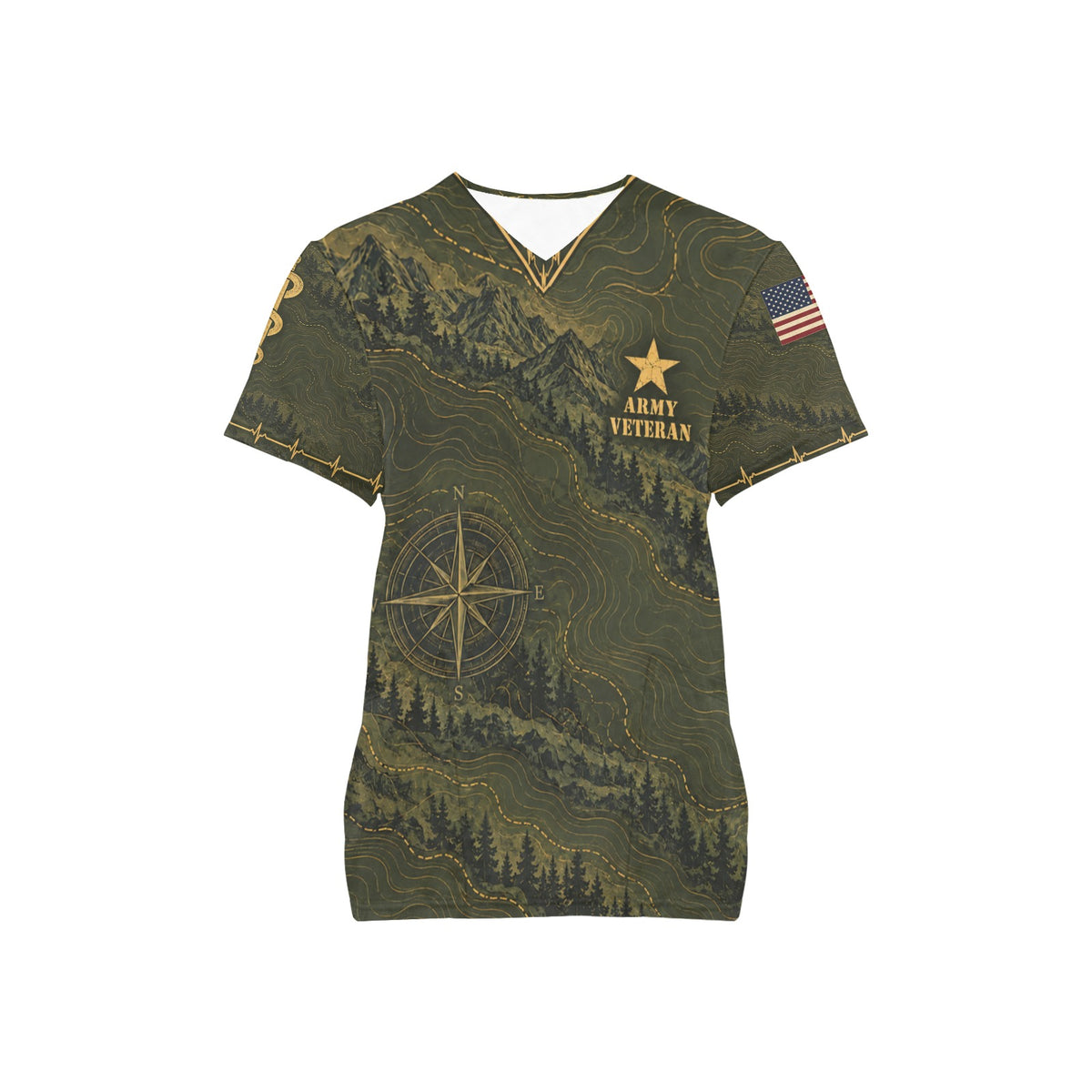 Field Medic — Army Veteran All-Over Print Scrub Top
