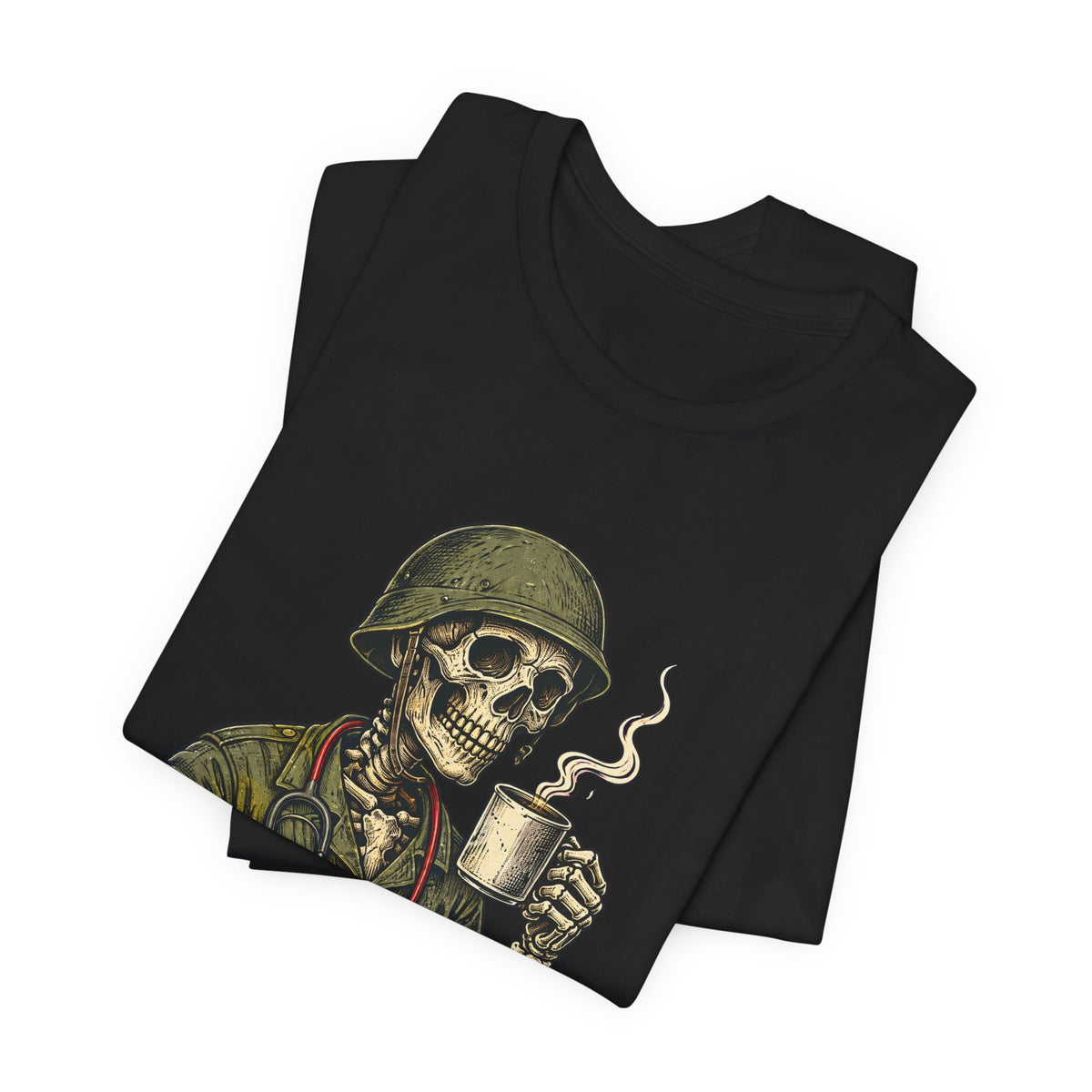 Caffeine & Courage — Military Medical T-Shirt