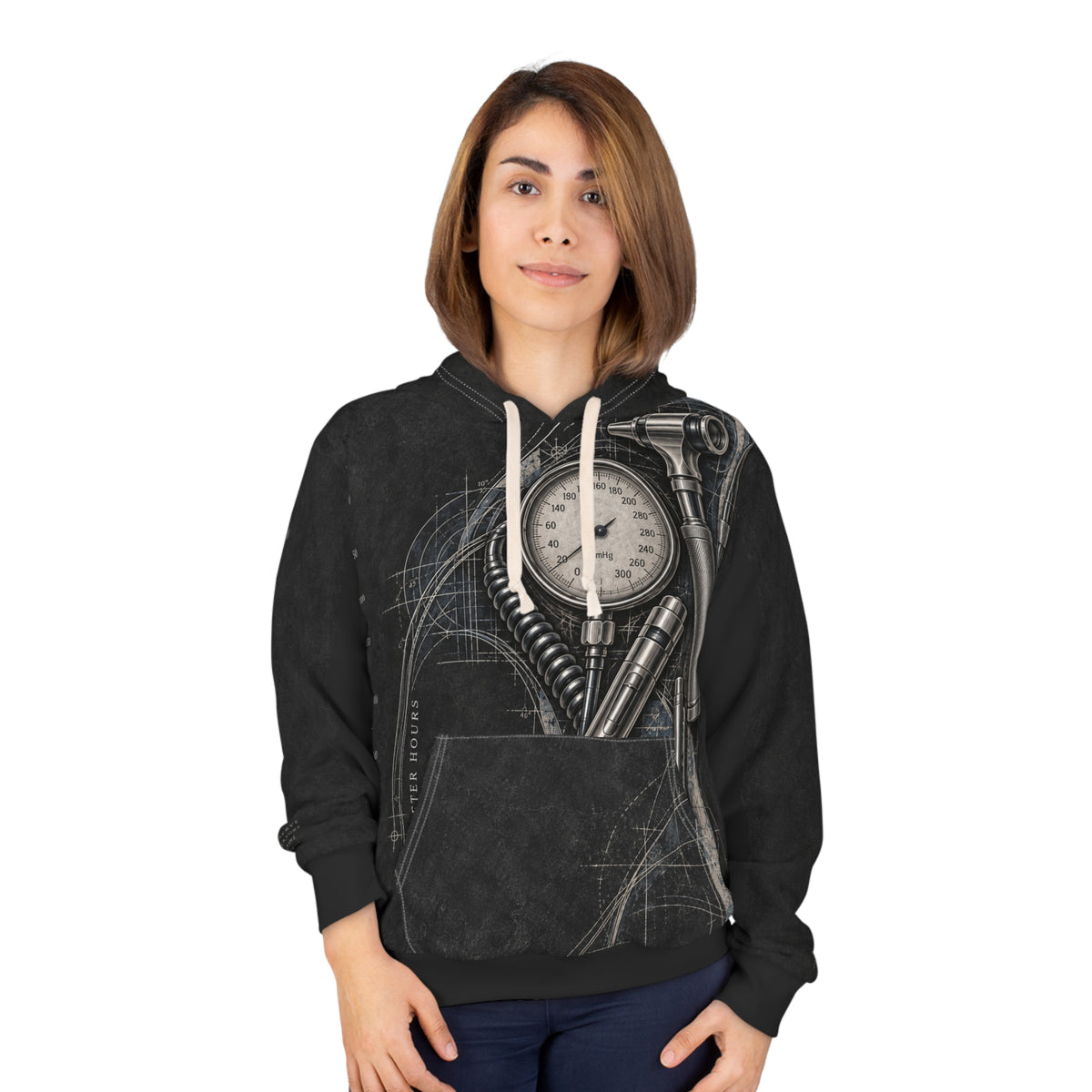 Clinical After Hours — All-Over Medical Hoodie