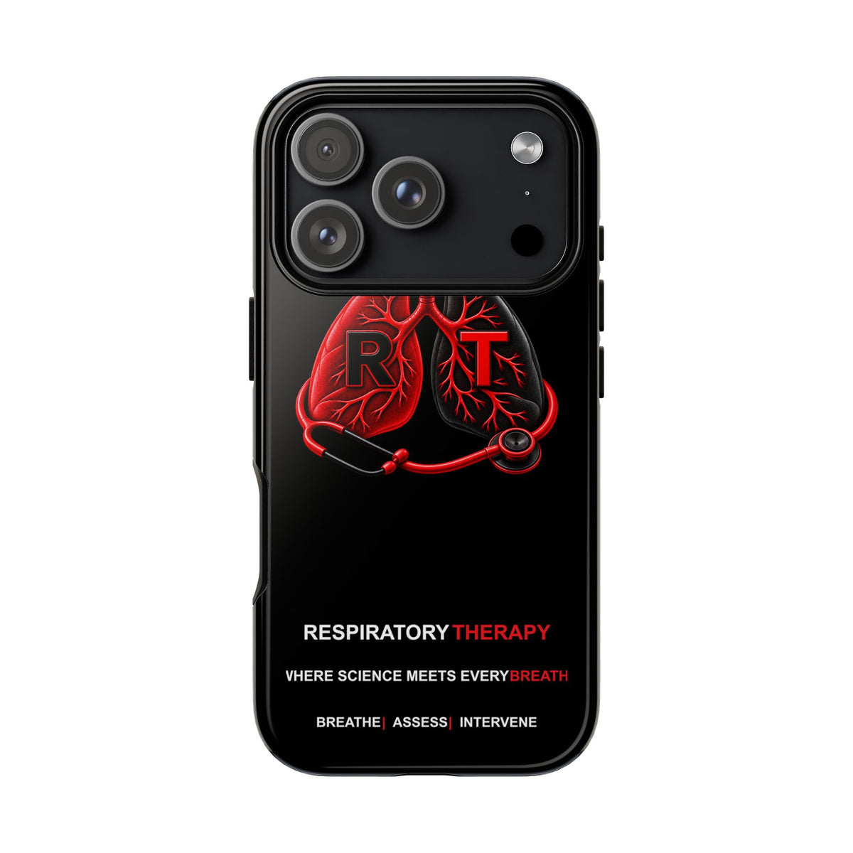 Respiratory Therapy RT Logo Protective Tough Phone Case