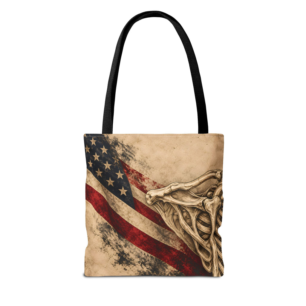 Crimson Pulse Tote — Black Handles