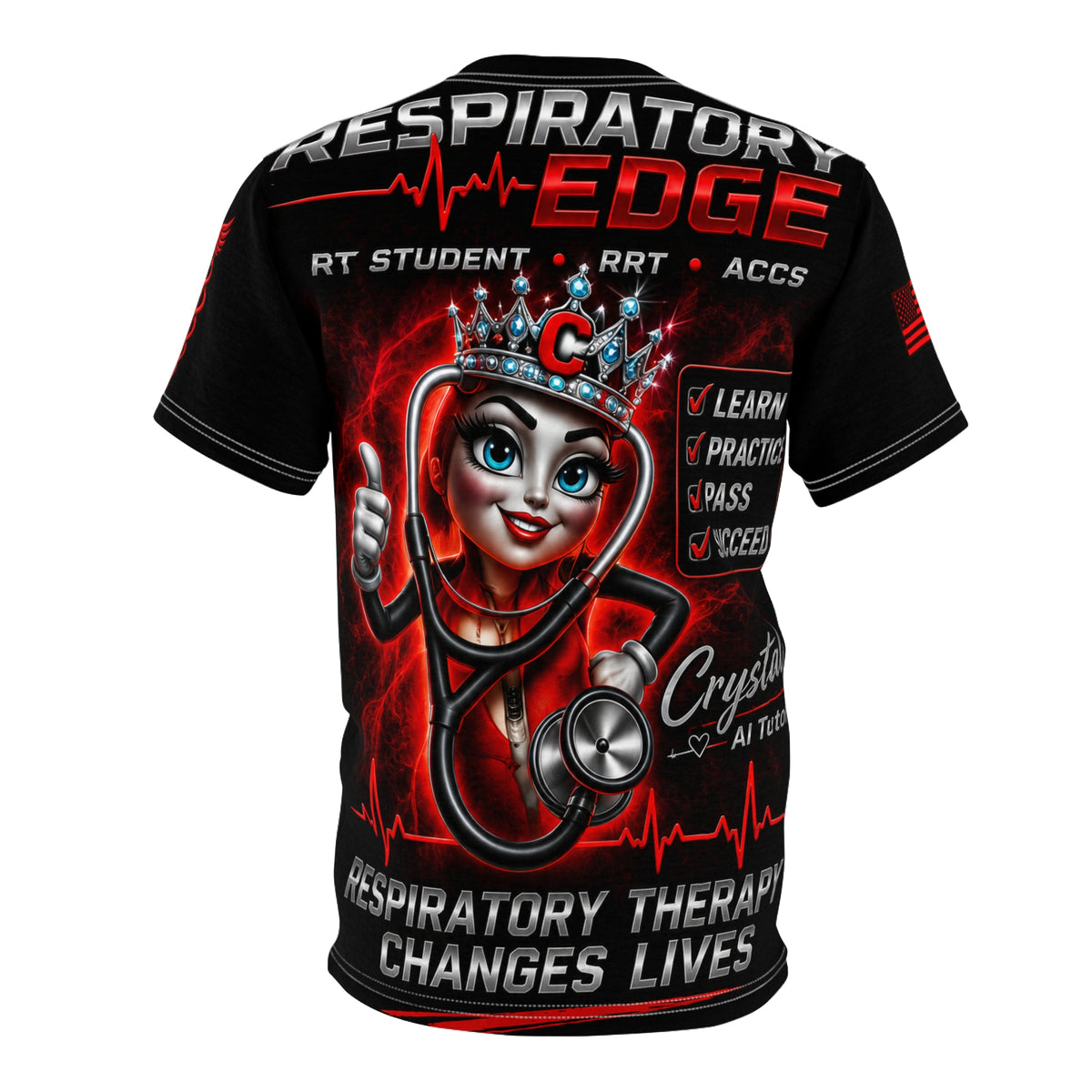 Respiratory Edge Red Lungs All-Over-Print T-Shirt