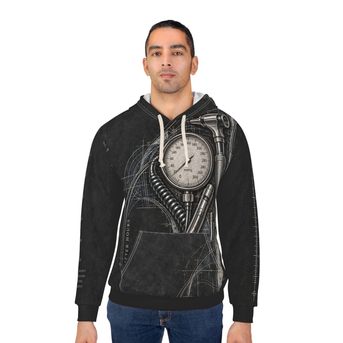 Clinical After Hours — All-Over Medical Hoodie