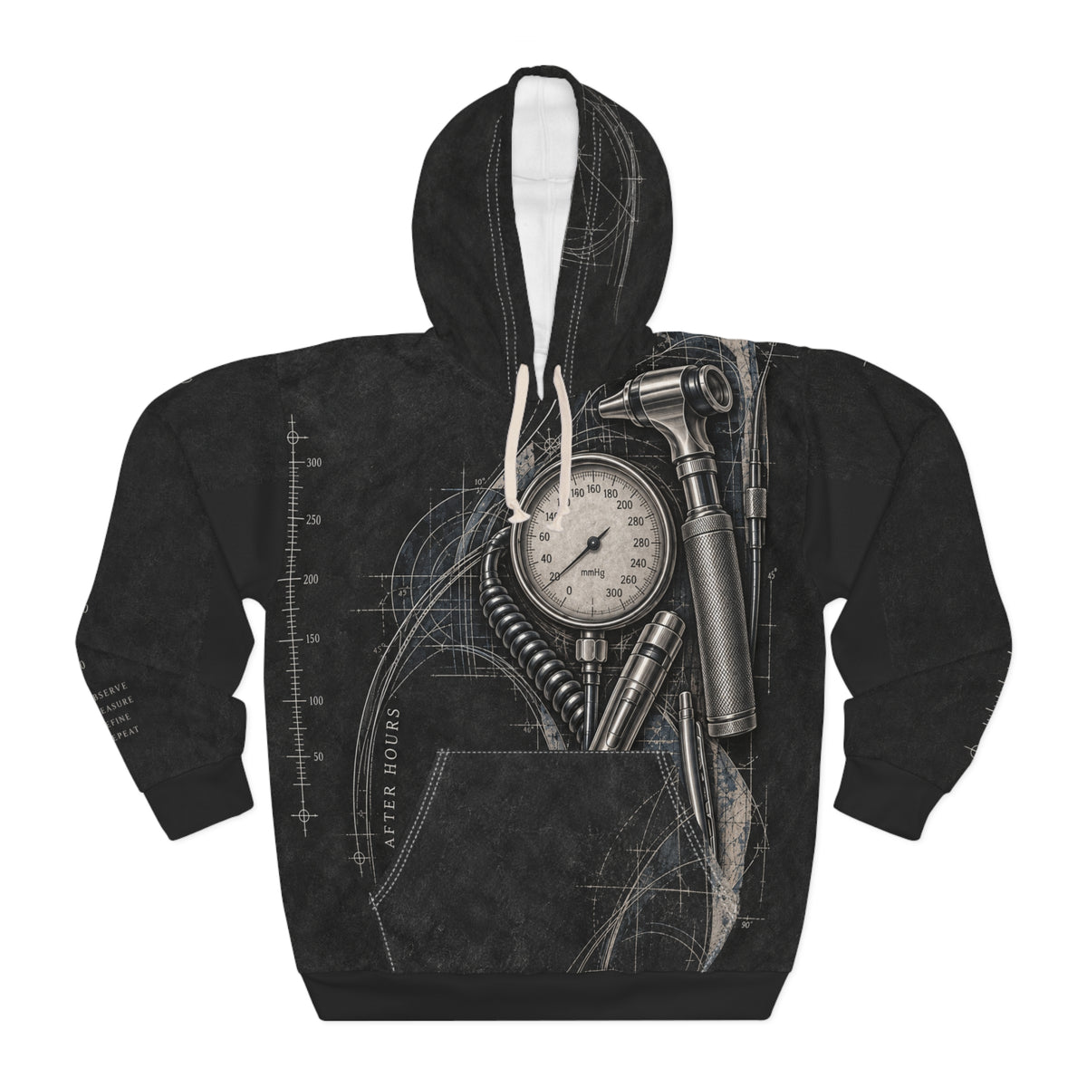 Clinical After Hours — All-Over Medical Hoodie