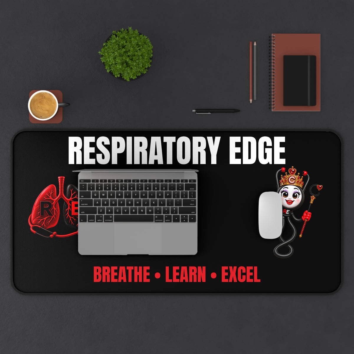 Respiratory Edge Crystal Study Desk Mat – Breathe Learn Excel