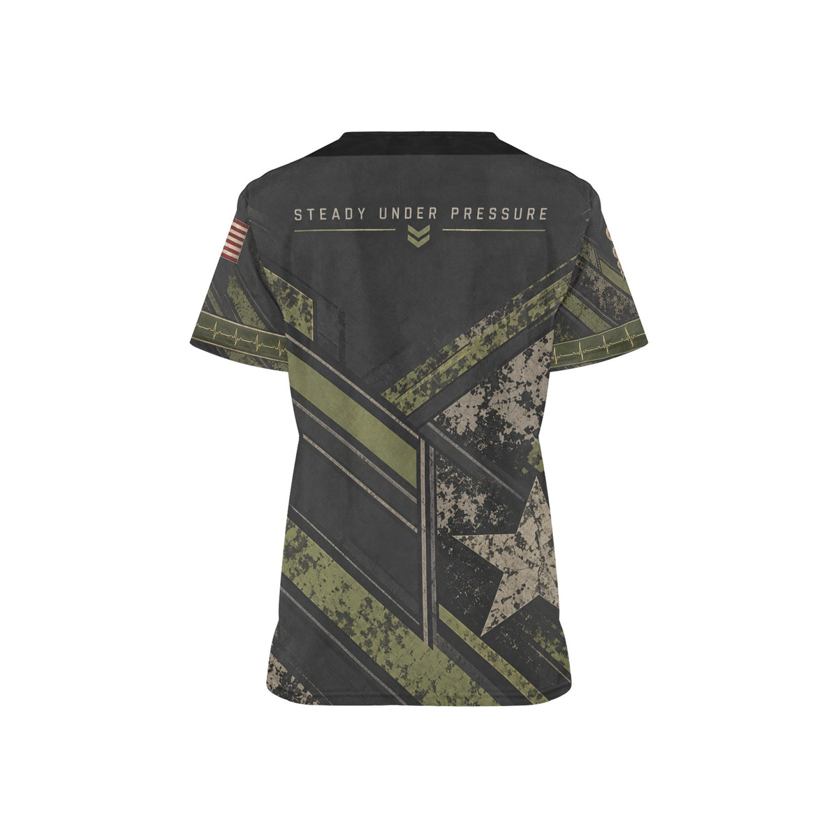 Iron Resolve — Army Veteran All-Over Print Scrub Top