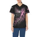 Renewed Resolve — Breast Cancer Awareness Easter All-Over Print Scrub Top