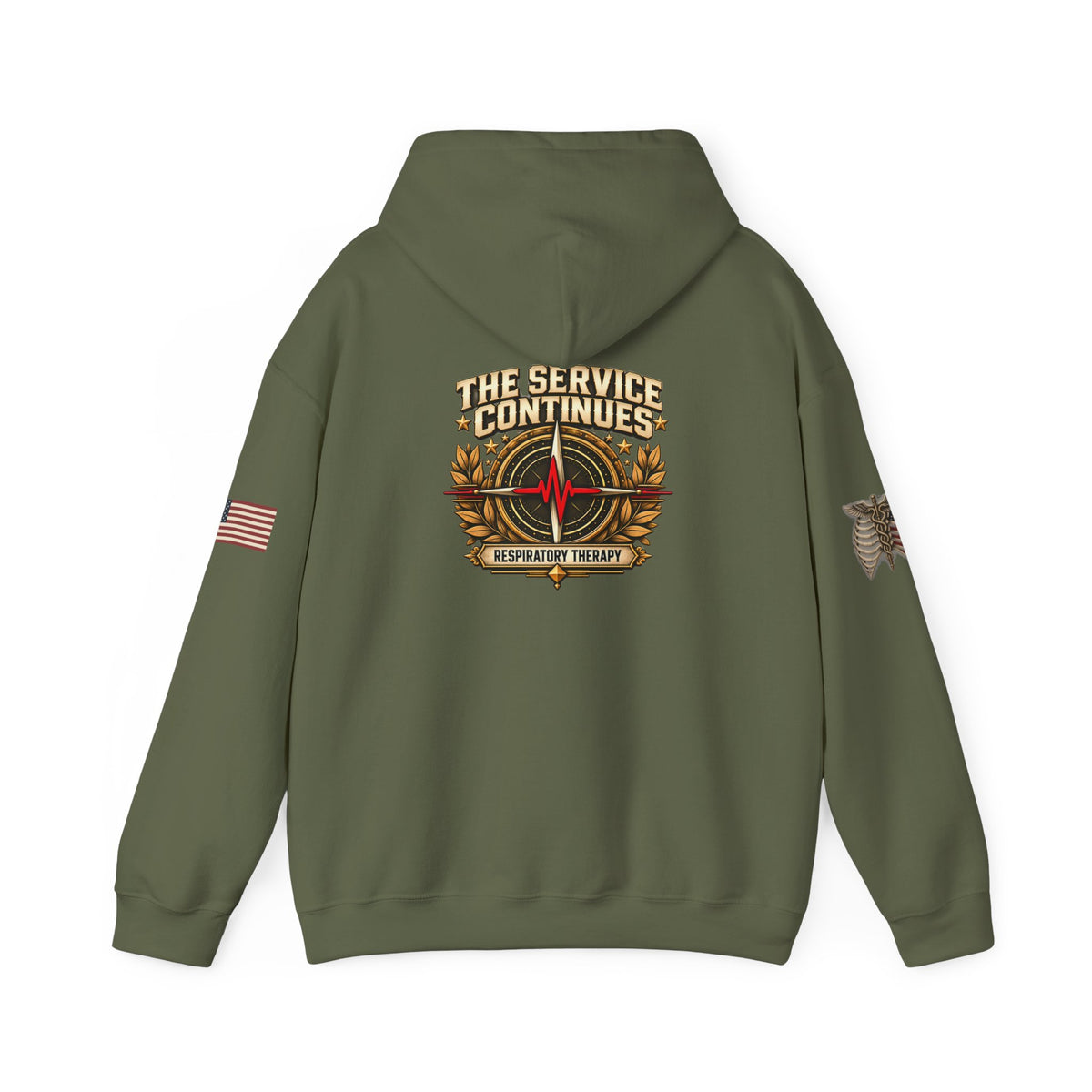 Service Never Ends — Military Medical Hoodie