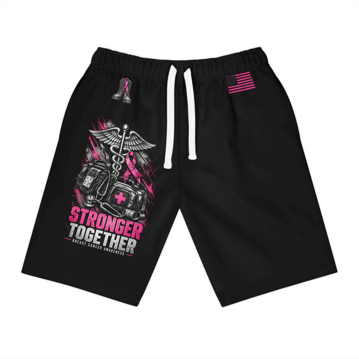 Stronger Together — Military Medical Breast Cancer Awareness Shorts