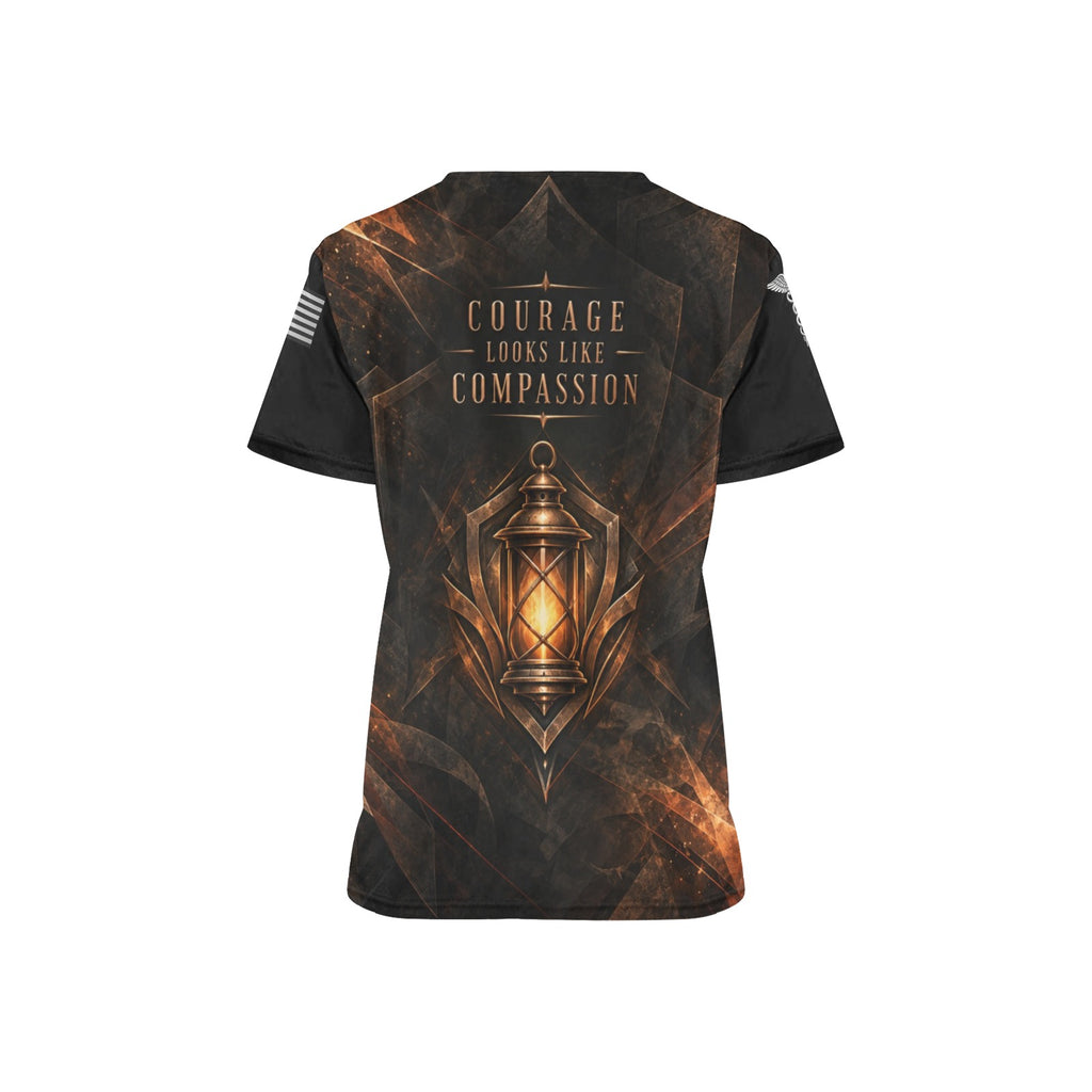 Copper Armour — Nursing All-Over Print Scrub Top