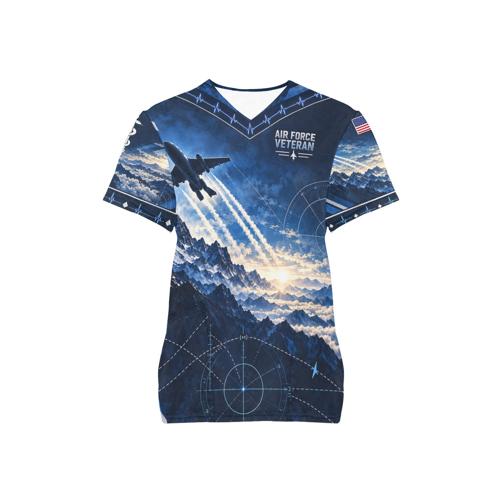 Horizon Watch — Air Force Veteran All-Over Print Scrub Top