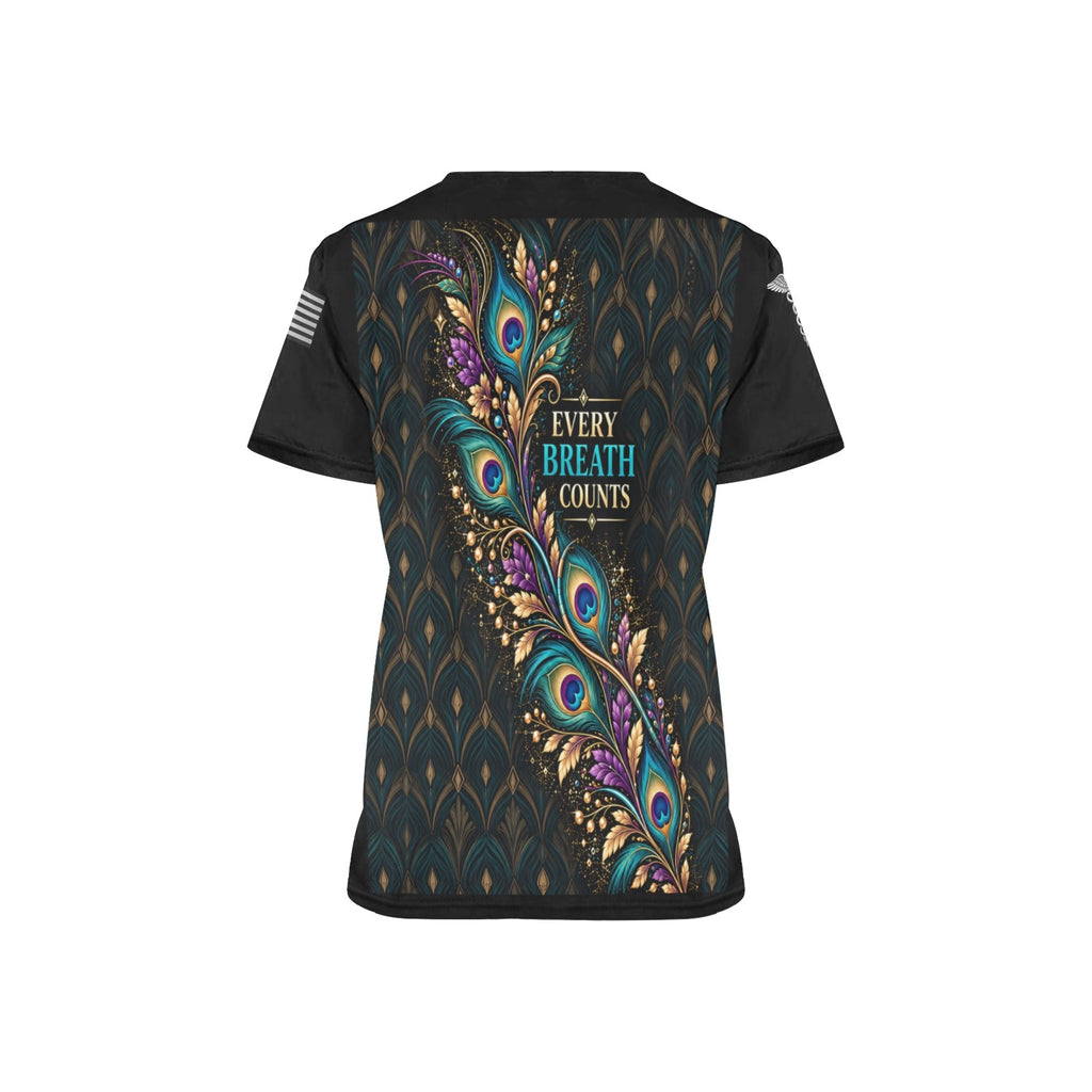 Peacock Respiratory — All-Over Print Scrub Top
