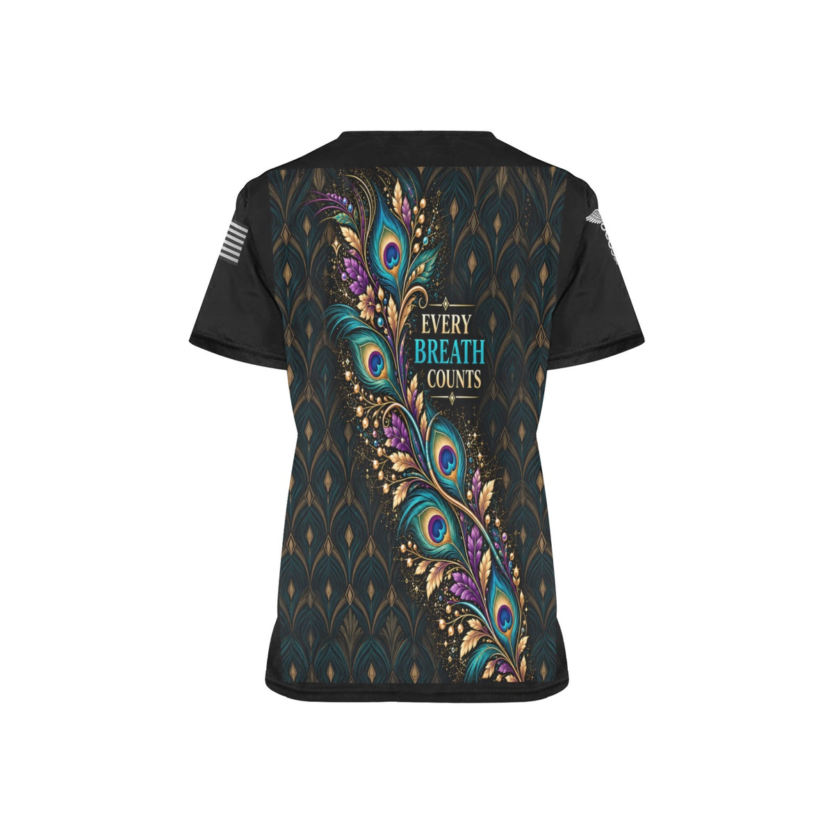 Peacock Respiratory — All-Over Print Scrub Top