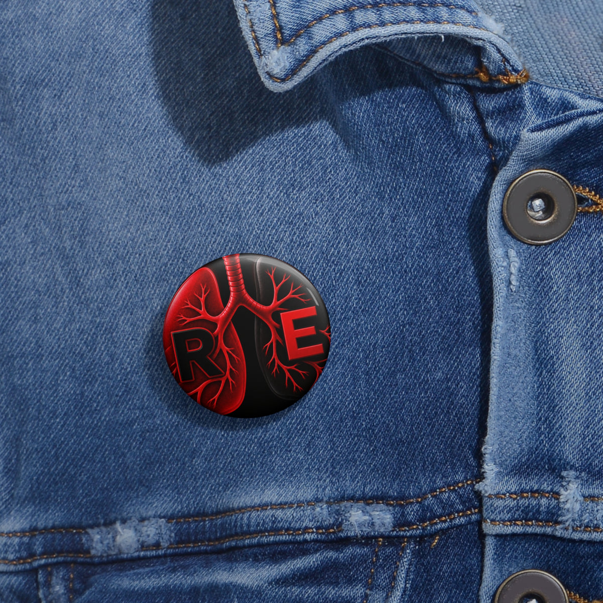 Respiratory Edge Logo Pin Button — 1.25 or 2.25 Inch