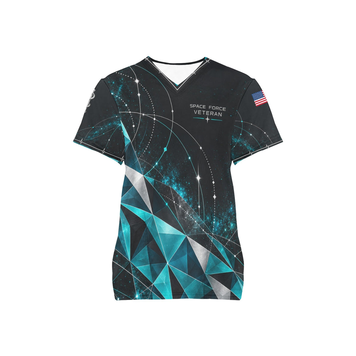 Cosmic Legacy — Space Force Veteran All-Over Print Scrub Top