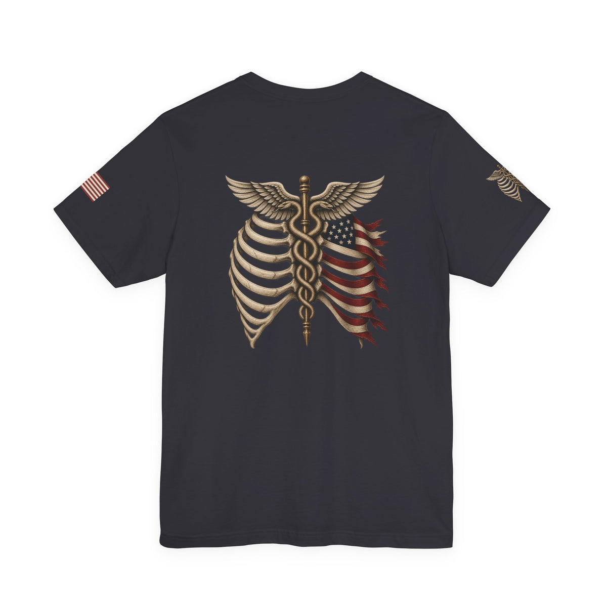 Off Duty, Service Continues — Charcoal Medical T-Shirt
