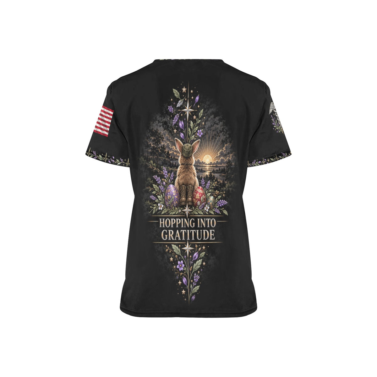 Spring Duty Crew — Marine Corps Easter All-Over Print Scrub Top