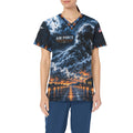 Phantom Flight — Air Force Halloween All-Over Print Scrub Top