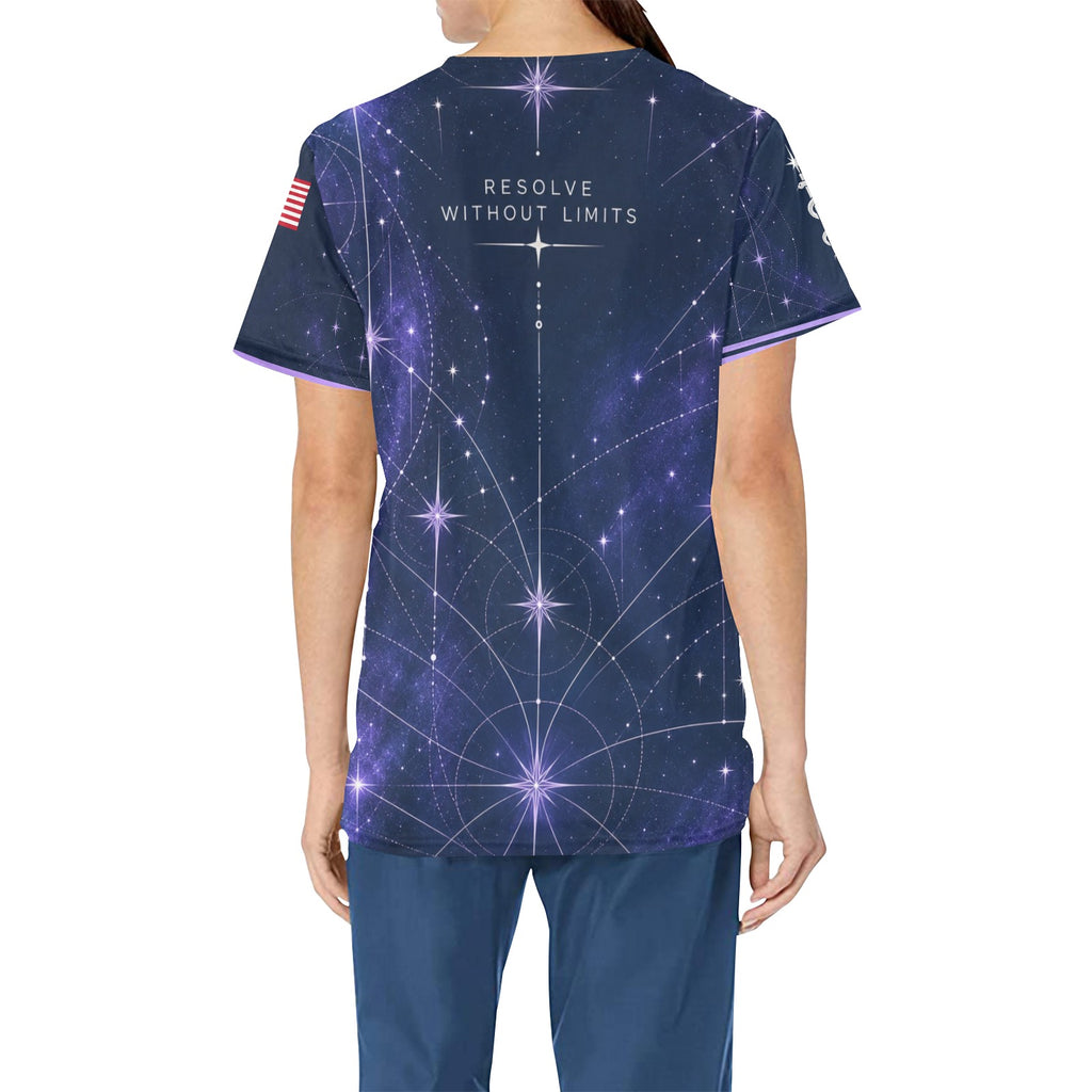 Starlight Resolve — Space Force Veteran All-Over Print Scrub Top