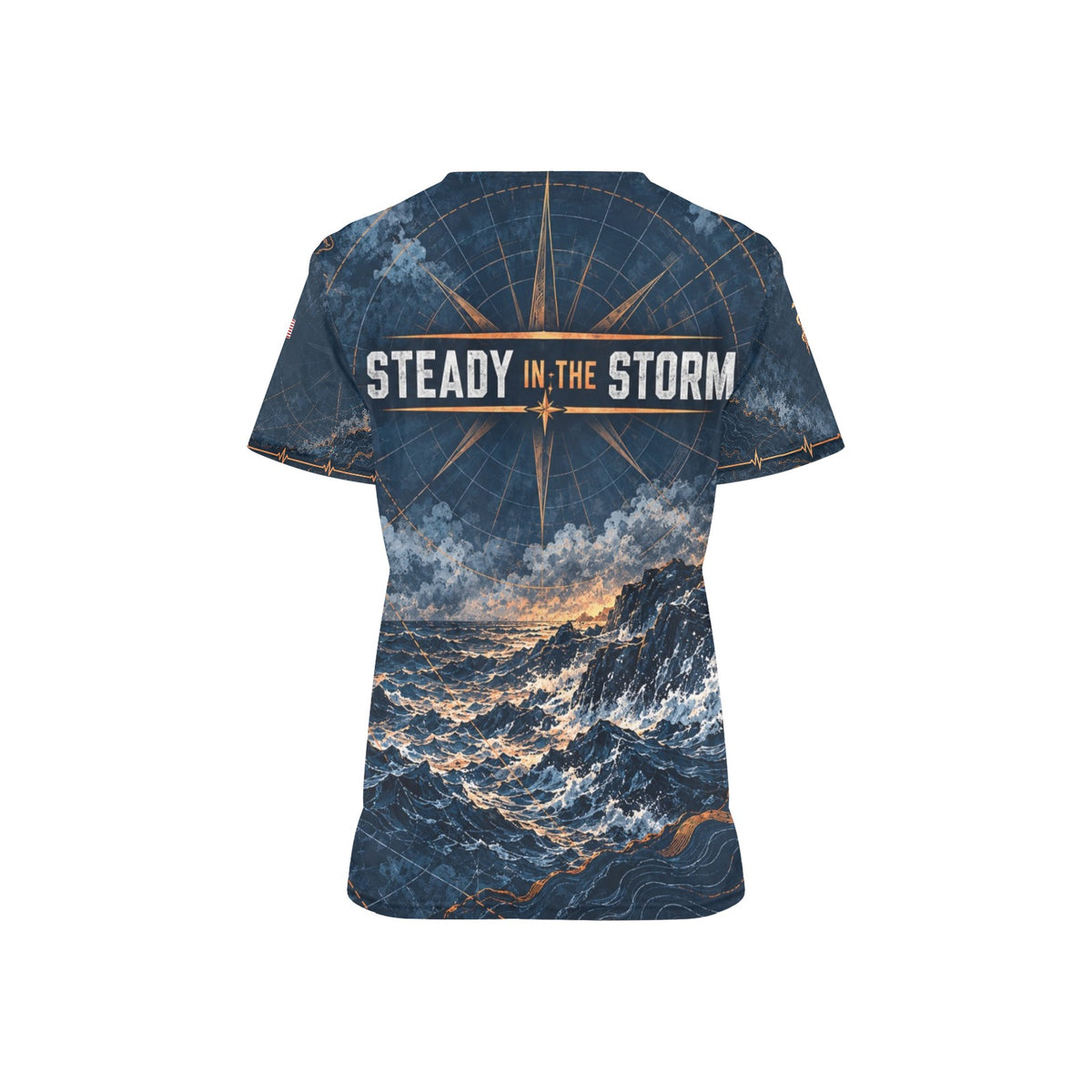Harbor Watch — Coast Guard Veteran All-Over Print Scrub Top