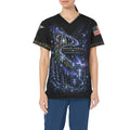 Evergreen Resolve — Space Force Christmas All-Over Print Scrub Top