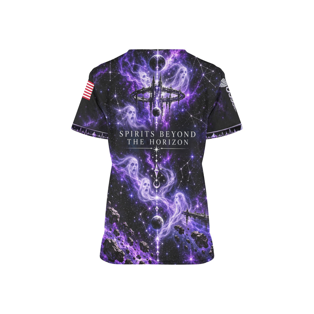 Spectral Station - Space Force Halloween All-Over Print Scrub Top