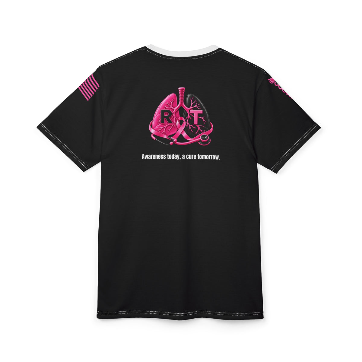 Respiratory Therapy Breast Cancer Awareness Pink Ribbon T-Shirt