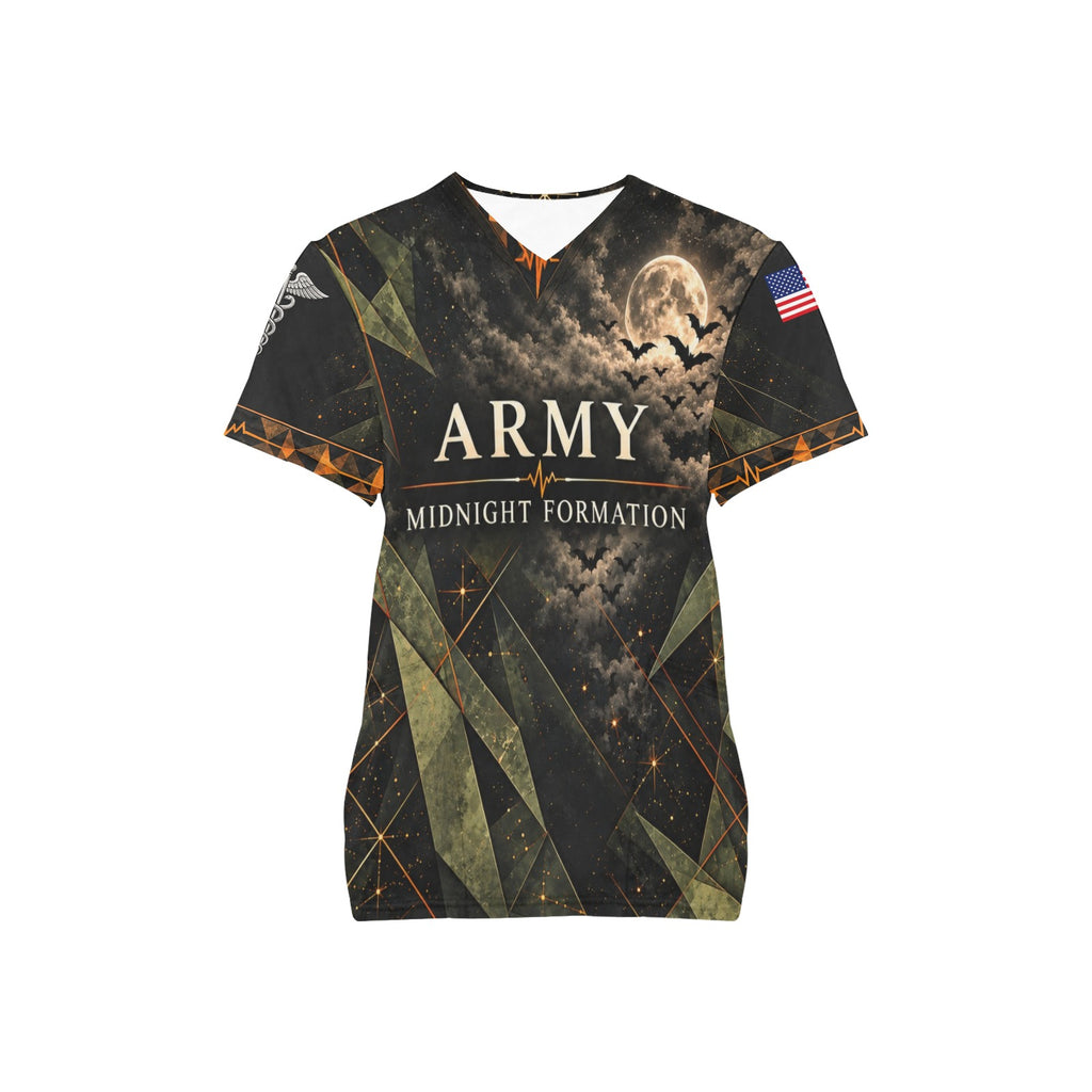 Midnight Formation — Army Halloween All-Over Print Scrub Top