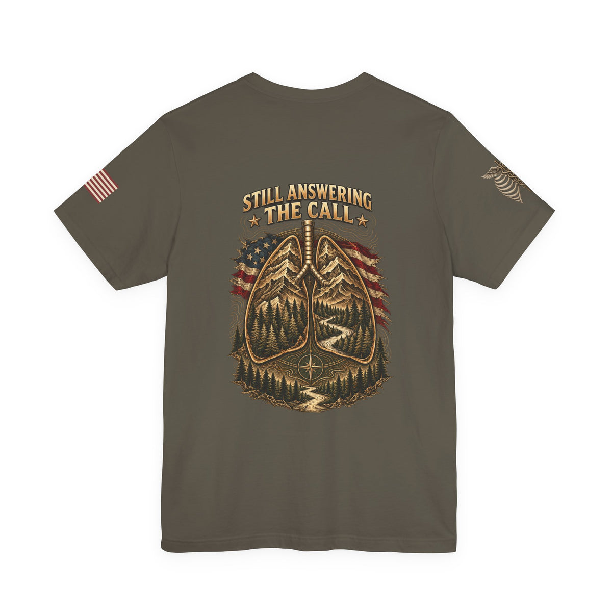 Army Veteran — Service Never Ends — Unisex Cotton Tee