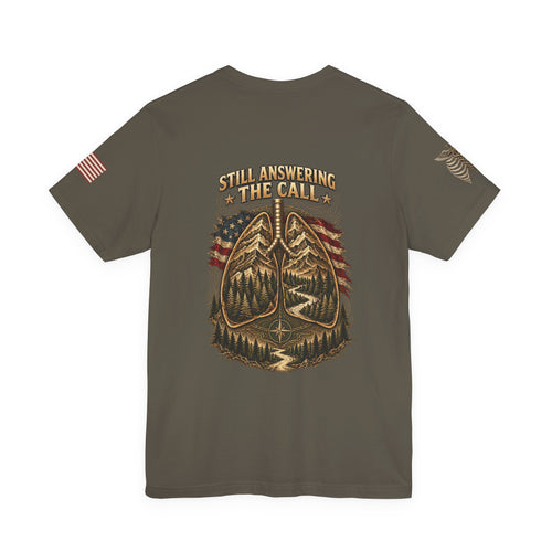 Army Veteran — Service Never Ends — Unisex Cotton Tee