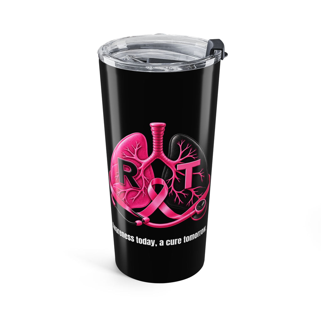 Respiratory Therapy Breast Cancer Awareness Pink Ribbon 20 oz Tumbler