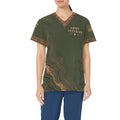 Courage in Motion — Army Veteran All-Over Print Scrub Top