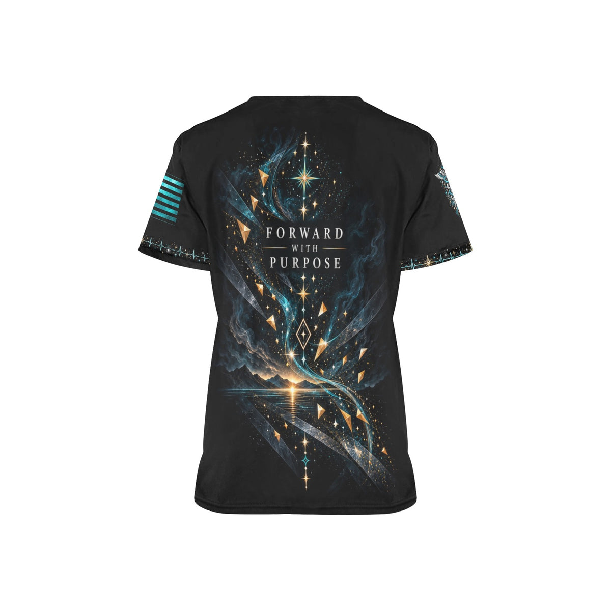 Next Chapter — Respiratory New Year's All-Over Print Scrub Top