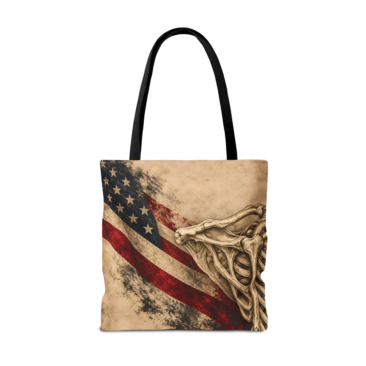 Crimson Pulse Tote — Black Handles