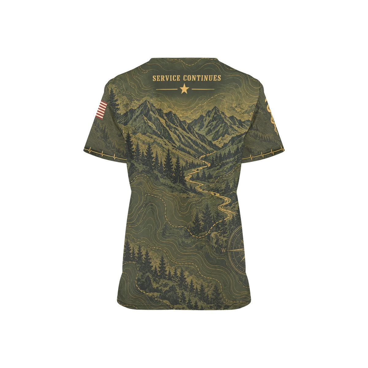 Field Medic — Army Veteran All-Over Print Scrub Top