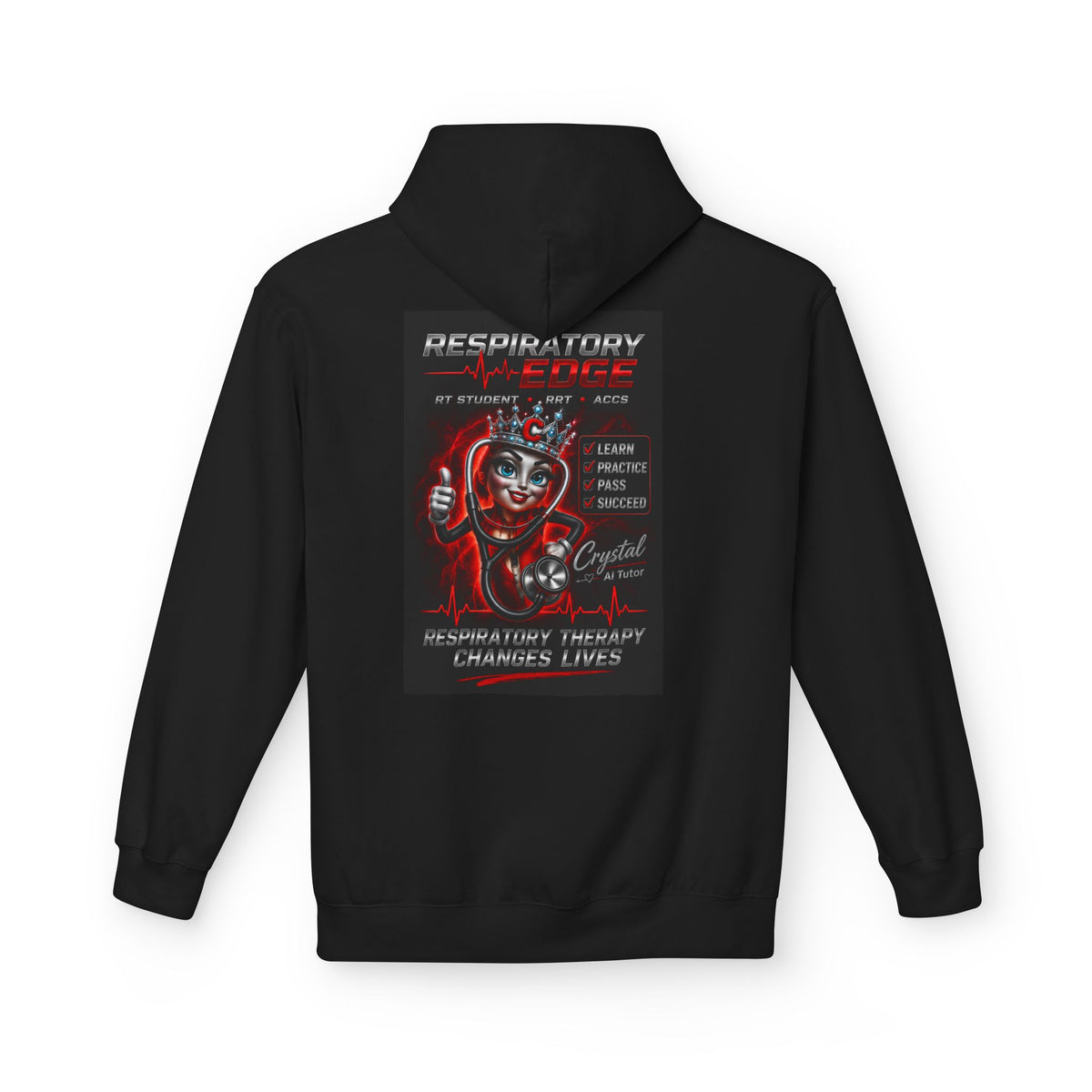 Respiratory Edge Crystal Breathe Learn Excel Hoodie