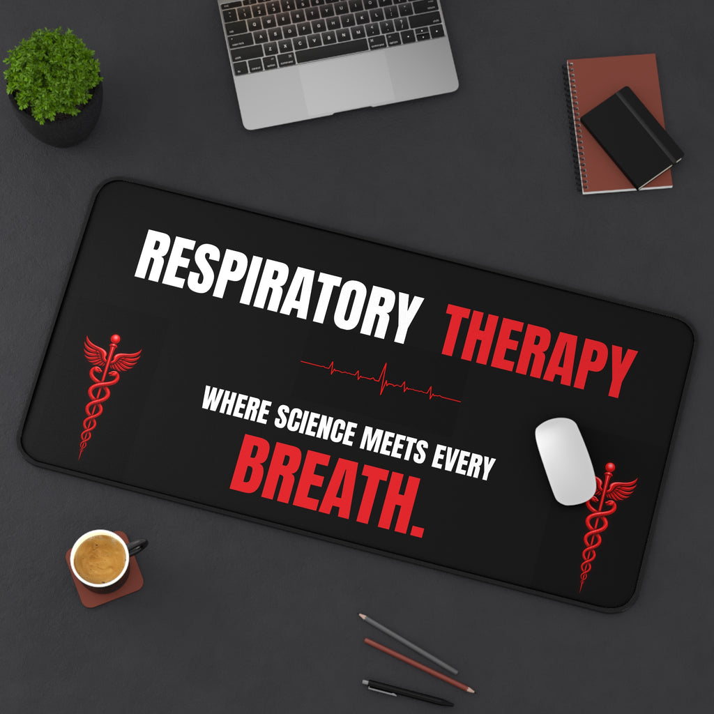 Respiratory Therapy Where Science Meets Every Breath Desk Mat