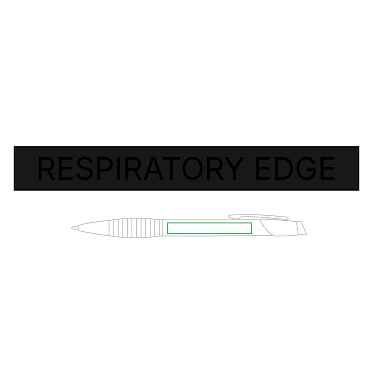 Respiratory Edge Engraved Brass Ballpoint Pen — Blue Ink