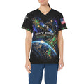 Shamrock Watch — Space Force St. Patrick's Day All-Over Print Scrub Top