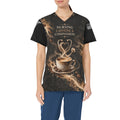 Caffeine & Compassion — Nursing All-Over Print Scrub Top