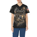 Midnight Resolve — Veterans New Year's All-Over Print Scrub Top