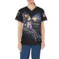 Spring Duty Crew — Air Force Easter All-Over Print Scrub Top