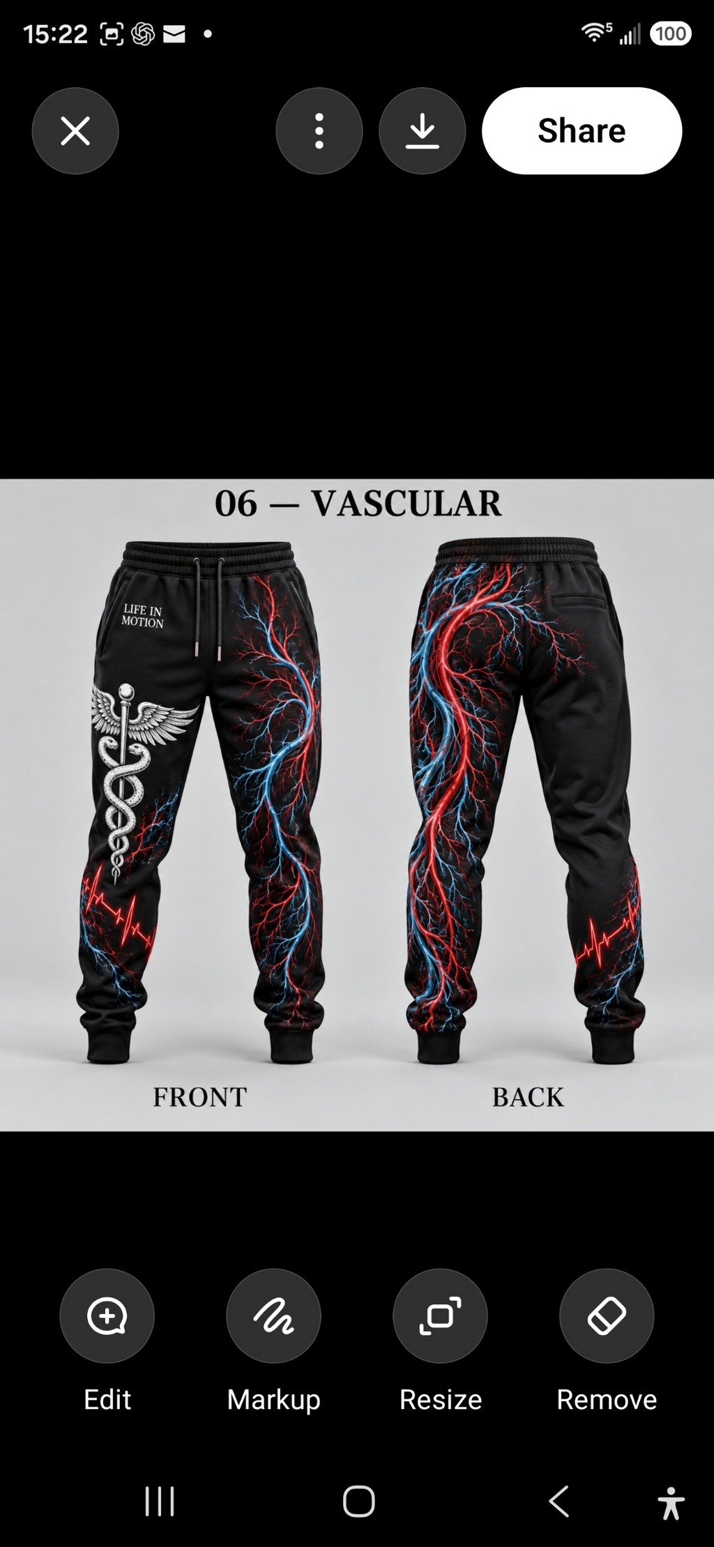 JG06 Vascular joggers concept reference