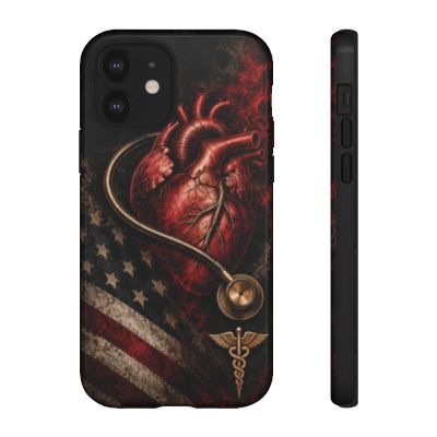 Actual Printify Crimson Signal glossy case: iPhone 12; camera and full medical emblem clearance reviewed