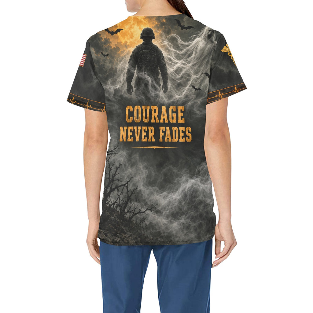 Phantom Patrol — Marine Corps Halloween All-Over Print Scrub Top